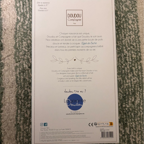 Beautiful Doudou et Campagnie baby bunny - Picture 3 of 4